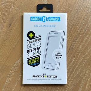 Black Ice Edition Tempered Glass Display Guard for iPhone 6s/7 - White